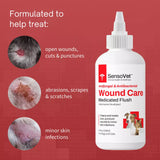 SensoVet Wound Care Medicated Flush for Dogs & Cats Antiseptic First Aid