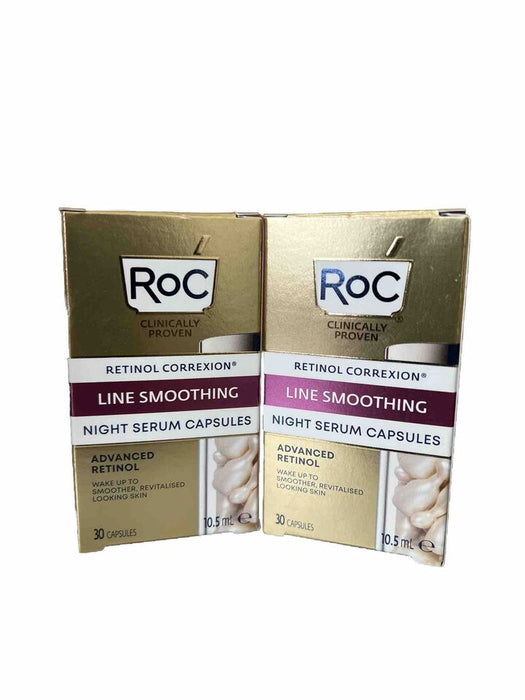 ROC RETINOL CORREXION LINE SMOOTHING NIGHT SERUM 30 CAPSULES - 2 Pack