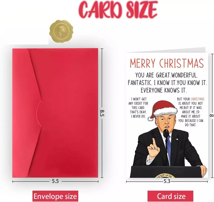 Humor Trump Christmas Card, Humor Donald Trump Christmas Cards Gifts for Women M