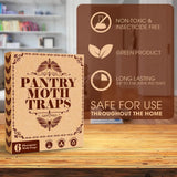 GOOD EARTH SUPPLY Premium Pantry Moth Traps Eco Friendly with Pheromone Attractants (6 Pack)