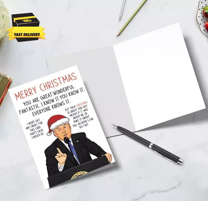 Humor Trump Christmas Card, Humor Donald Trump Christmas Cards Gifts for Women M