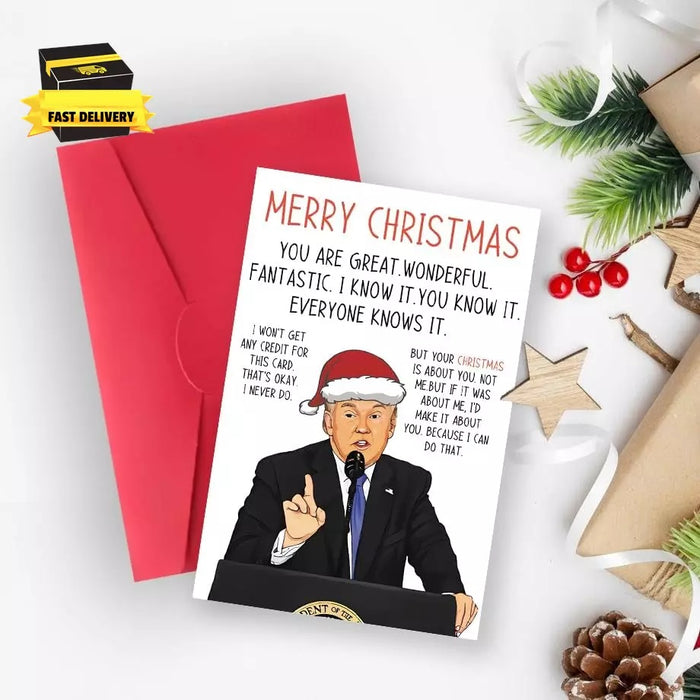 Humor Trump Christmas Card, Humor Donald Trump Christmas Cards Gifts for Women M