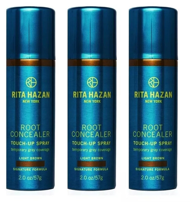 RITA HAZAN 3 Rita Hazan Root Concealer Touch-Up Spray 2oz Premium Beauty Coverage - Light Brown