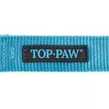 Top Paw Gunmetal Double Nylon Dog Leash: 6-ft long, 1-in wide - Aqua/Teal