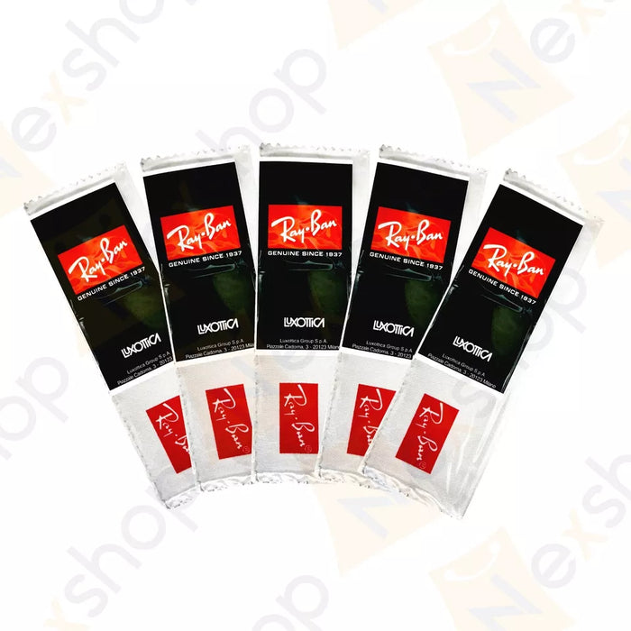 5x Rayban Sunglasses Eyeglass Microfiber Lens Cleaning Cloth - Light Gray