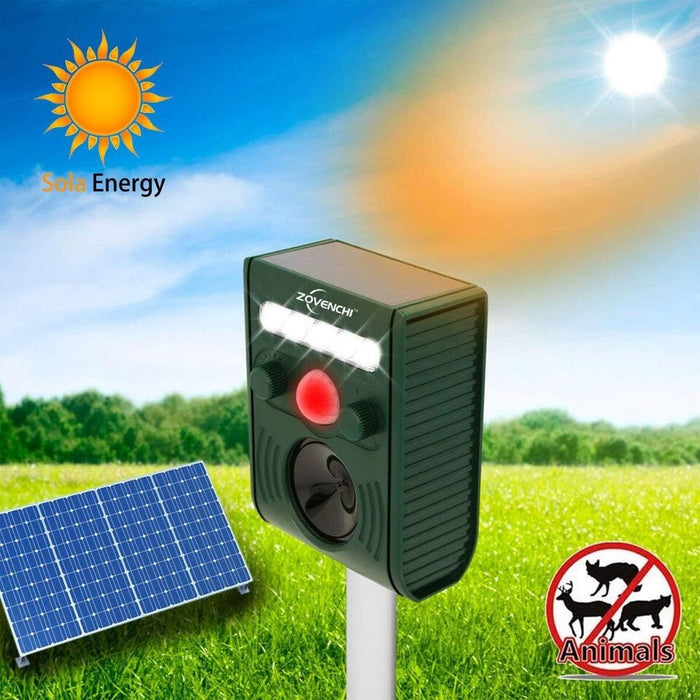 2023 Solar Ultrasonic Animal Repellent Dog Cat Skunk Deer Raccoon For Garden