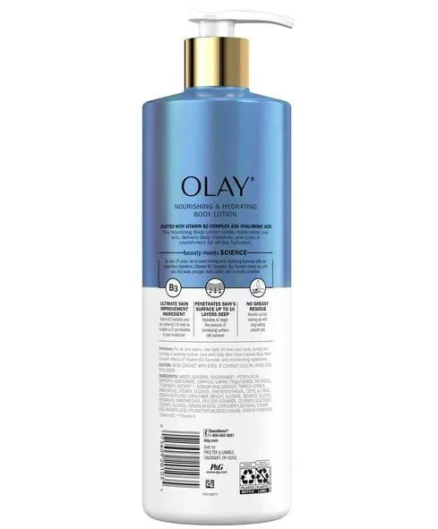 Olay Nourishing & Hydrating Body Lotion for Women with Hyaluronic Acid 17 fl oz