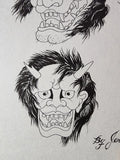 NATIONAL Original Traditional Vintage 1981 National Tattoo Flash Sheet Jerry Swallow