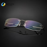 Rimless Titanium Alloy Reading Glasses UV400 Coating Lens Reader  Silver +1.25 strength