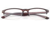 Bifocal Reading Glasses Classic Retro Men Women Plastic Half Rimmed Frame New