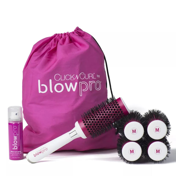 BLOWPRO Click N Curl Blowout Brush Set 8pc. Heat Activated Large