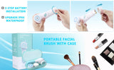 Facial Cleansing Brush,UMICKOO Face Brush Waterproof With 5 Exfoliating Heads,Rotary Spin Brush Cleansing System for Gentle Exfoliation and Deep Scrubbing (Blue)