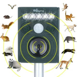 2024 Solar Ultrasonic Animal Repellent Dog Skunk Deer Raccoon For Garden Yard