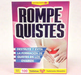 ROMPE QUISTES 100 TABS - 2 BOTTLES OF 50 TAB EACH