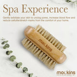 Mockins Natural Boar Body Brush Set Cellulite Massage Brush Dry Brush Exfoliate