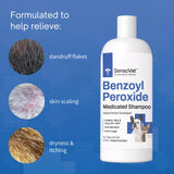 SensoVet Benzoyl Peroxide Medicated Shampoo for Cats & Dogs Treats Dandruff