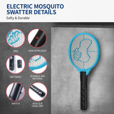 YT 2Pcs YT Mosqutio Fly Zapper Racket 2800V High Volt Insect Swatter Instant Attack