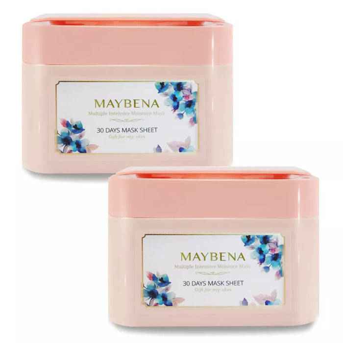 MAYBENA 30 Days Mask Sheet Daily Pull Out Skin Care Moisture Korean Pack 2 Box