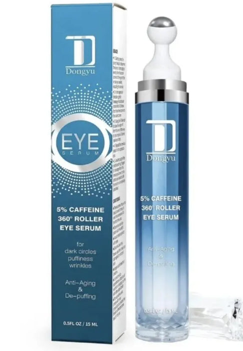 Dongyu 5% Caffeine Eye Serum and Under Eye Roller Cream for Dark Circles NIB