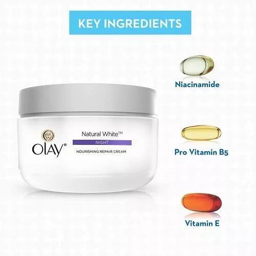 Olay Natural White 7 IN ONE Nourishing Night Repair Cream 50gm