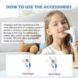 FEELLIFE Portable Inhaler, Handheld Steam Atomiser, for Kids Travel and Household use, with Audio Function