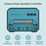 HIOAZO Smart Sprinkler Controller Irrigation System Watering Timer 6-Zone Cyclic Period