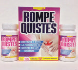 ROMPE QUISTES 100 TABS - 2 BOTTLES OF 50 TAB EACH