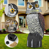 Large head owl decoy Protect garden Yard Pest Repellent Bird Scarecrow outdoor