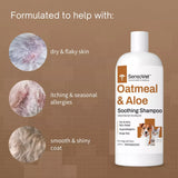 Oatmeal & Aloe Shampoo for Dogs & Cats, Moisturizing Formula for Dry Itchy Skin