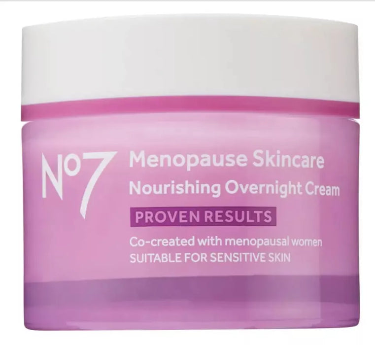 No7 Menopause Skincare Nourishing Overnight Cream 50ml.