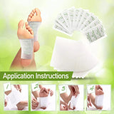 KINOKI 20Pcs Detox Foot Pads Detoxify Patch Toxins Fit Health Care Pad Cleanse & Box