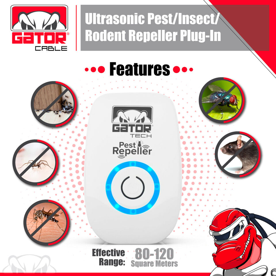 Ultrasonic Pest Insect Rodent Repeller Electronic Plug-In Mice Rat Coc