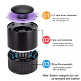 MIGNOVA Black Electric Fly Bug Zapper Mosquito Insect Killer LED Light Trap Pest Control Lamp