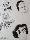 NATIONAL Original Traditional Vintage 1981 National Tattoo Flash Sheet Jerry Swallow