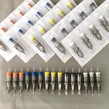 50PCS Mixed Tattoo Cartridge RS Needles Disposable Sterilized Tattoo Needle