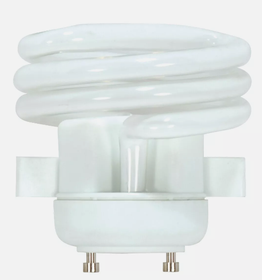 Satco S8228 Squat Spiral CFL 18W =75W T2 GU24 Twist Lock Base 2700K Warm White