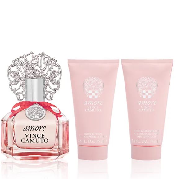 3pc Vince Camuto AMORE EDP 3.4oz Womens Perfume Spray Wash & Lotion NIB (681)