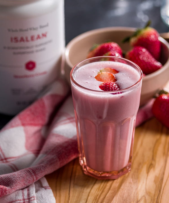 Isagenix Whey-Based IsaLean Strawberry Cream Protein Shake- Whole-Blen