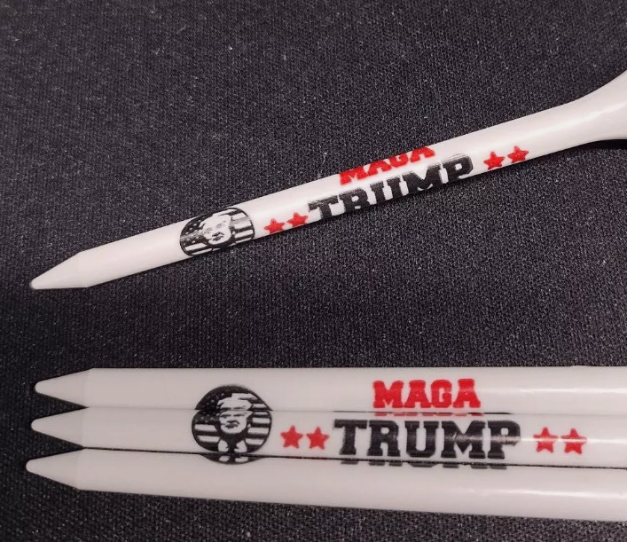 New 3 1/4" Trump MAGA Pride Evolution Performance PTS 3.25" Golf Tees