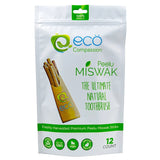 12 Peelu Miswak Sticks for Teeth by Eco Compassion, 100% Natural Toothbrush | Eco Friendly Sewak Chewing Stick | Best Natural Teeth Whitening Pen | Whiter, Fresher Breath | A Healthy Manual Toothbrush