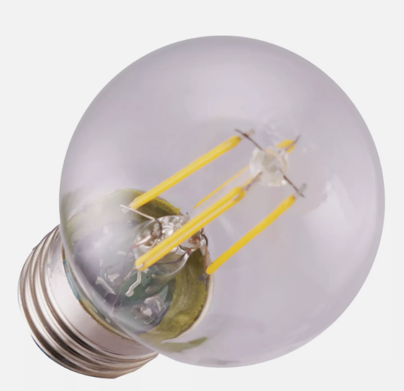 LED Filament Bulbs 5.5W =60W Globe G16.5 120V Medium E26 Base 2700K Warm White