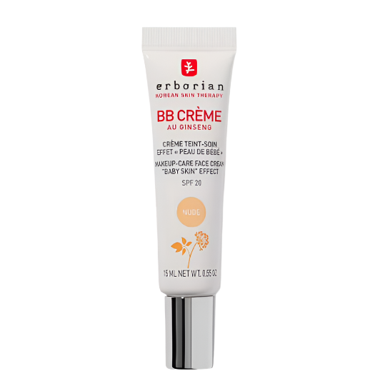 Erborian BB Crème au Ginseng Nude SPF 20, 15ml - Multi-Action BB Cream with Ginseng for a Flawless, Radiant Complexion and Sun Protection