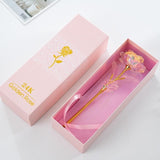 Valentine's Day Creative Gift 24K Foil Gold Rose Lasts Forever Love Wedding Decor Rose