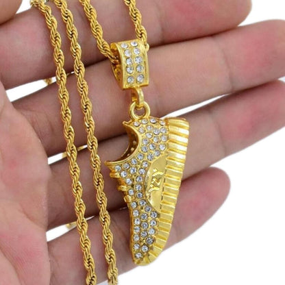 Jewelry Charm The Virgin Mary Pendant necklace jewelry gold silver plated stainless steel women jewelry shoes necklace