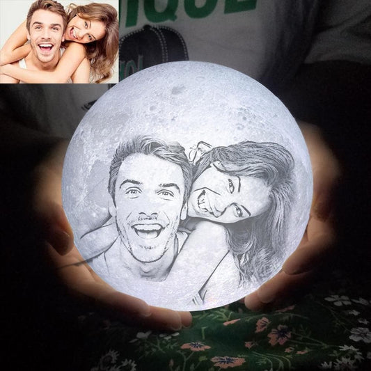 Personalized 3D Photo Printed Moon Light Valentine Gift