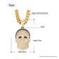 Fashion CZ Men Head Pendant Necklace With Cuban Chain Fashion Gold Color, Men's Hip Hop Necklace