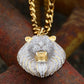 Iced Out Diamond Cubic Zirconia Lion Head Hip Hop Pendant Necklace For Men's , Gold Pendant Hip Hop Jewelry