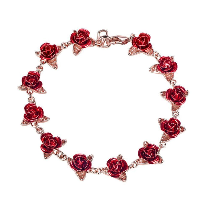 Romantic Rose Flower Bracelet Party Bridesmaid Charming Jewelry Mother's Day Gifts for Women Girls Dropshipping