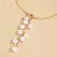 Irregular Pearl Pendant Tassel Choker Necklace for Women
