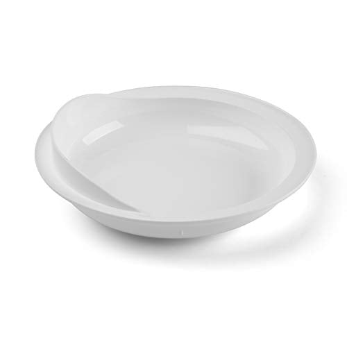 Providence Spillproof 9" Scoop Plate High-Low Adaptive Bowl - 3 Pack - Dish for Disabled, Handicapped, and Elderly Adults with Special Needs from Parkinsons, Dementia, Stroke or Tremors - PSC 996